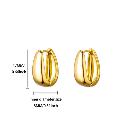 Glamoora Vintage Geometric Hoop Earring