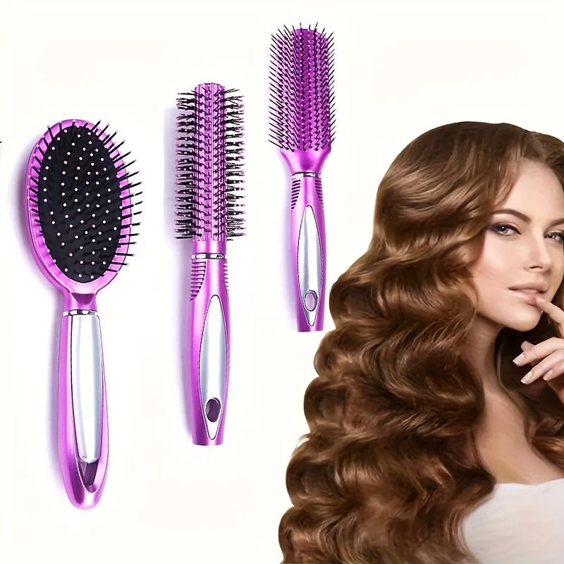 glamoora 3pcs/ Purple Shaped Comb Set