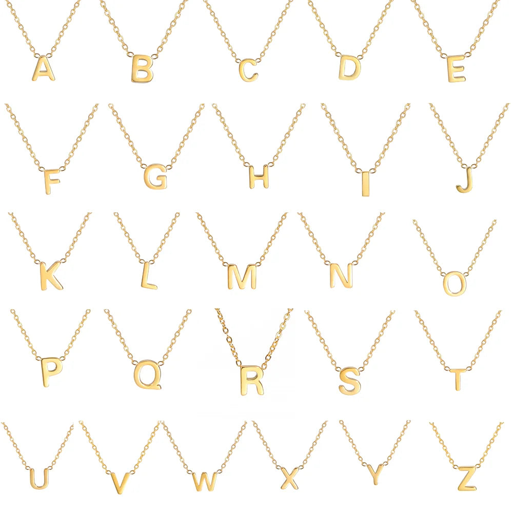 Glamoora Cazador Minimalist Initial A-Z Letter Necklace