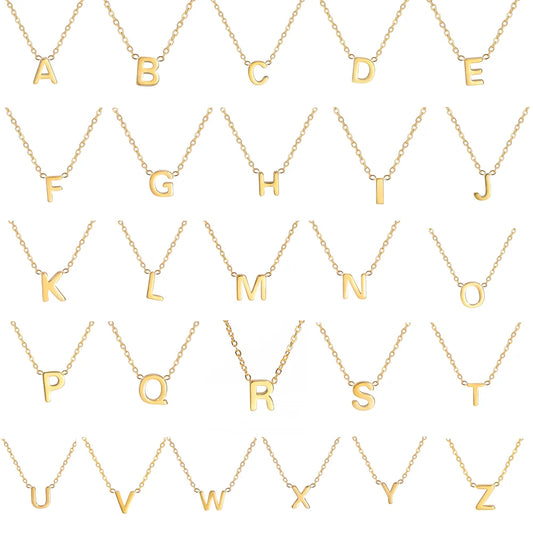 Glamoora Cazador Minimalist Initial A-Z Letter Necklace