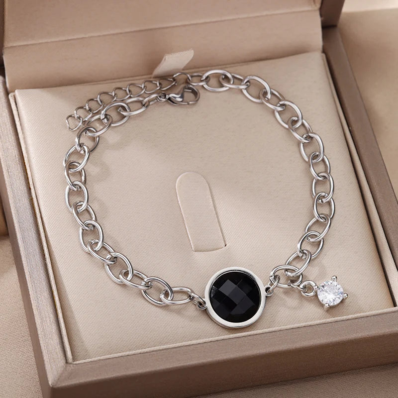 Glamoora New Stainless Steel Fashion Multilayer Bracelets