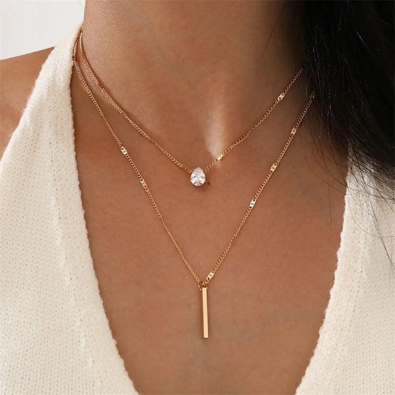 GLAMOORA Cherry Gold Pendant Necklace