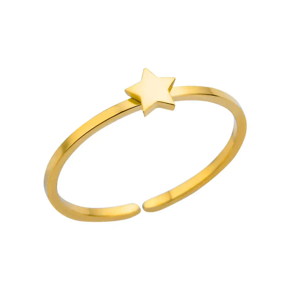 Glamoora  Stainless Steel Shell Rings