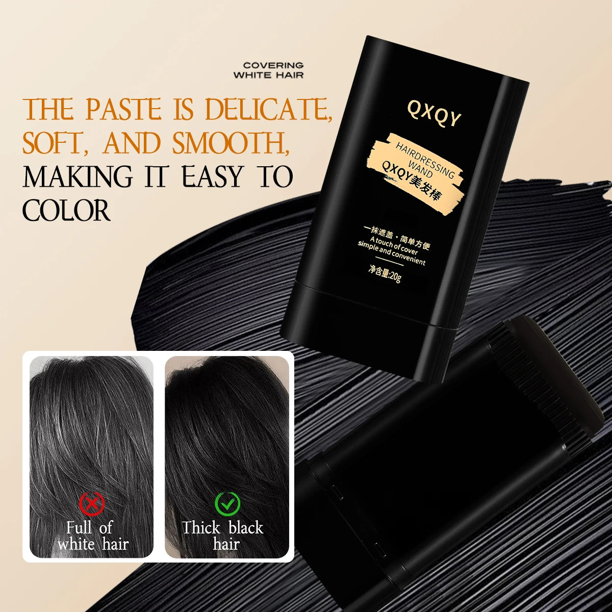 Glide & Cover Comb – Touch-Up Gray Hair in Seconds!