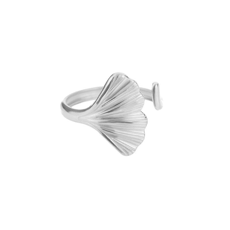 Glamoora  Stainless Steel Shell Rings