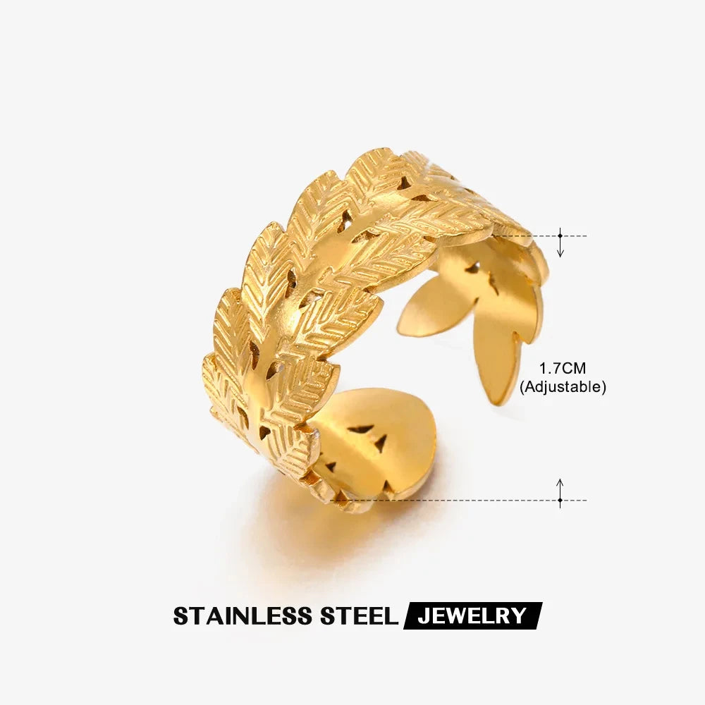 Glamoora  Stainless Steel Shell Rings