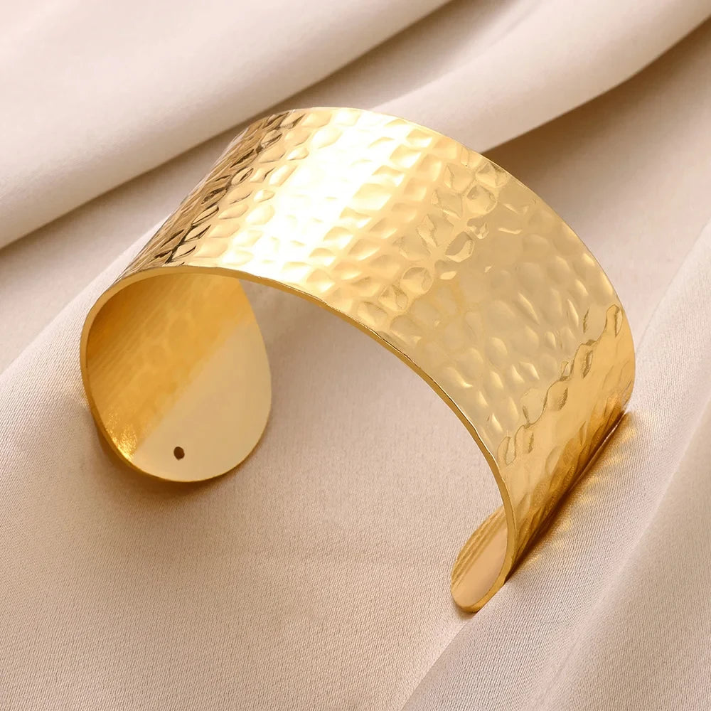 GLAMOORA Gold Cuff Bracelet
