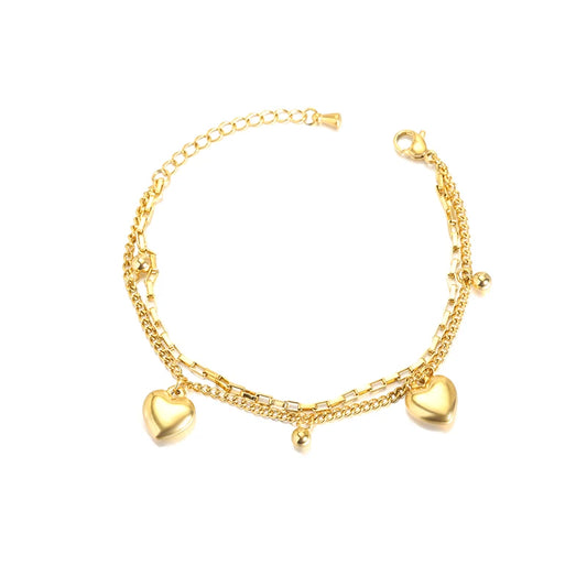 Glamoora New Stainless Steel Fashion Multilayer Bracelets