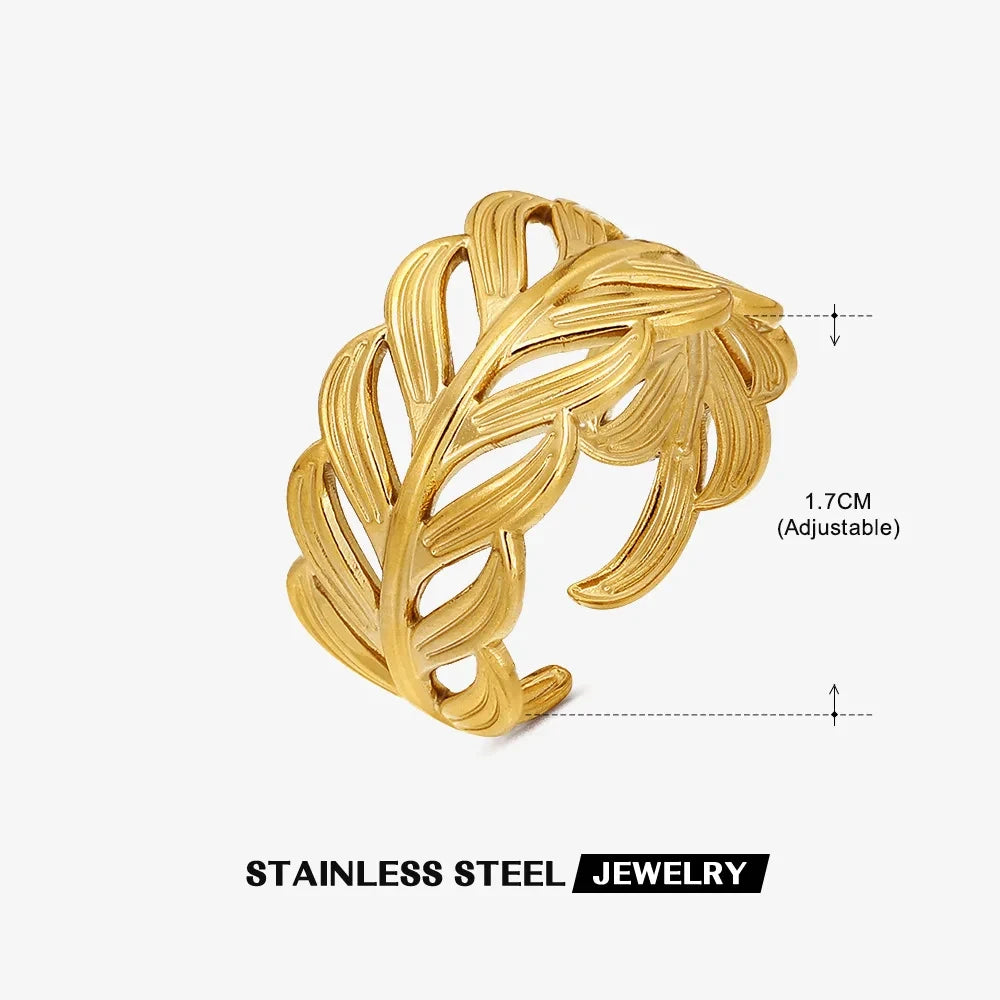 Glamoora  Stainless Steel Shell Rings