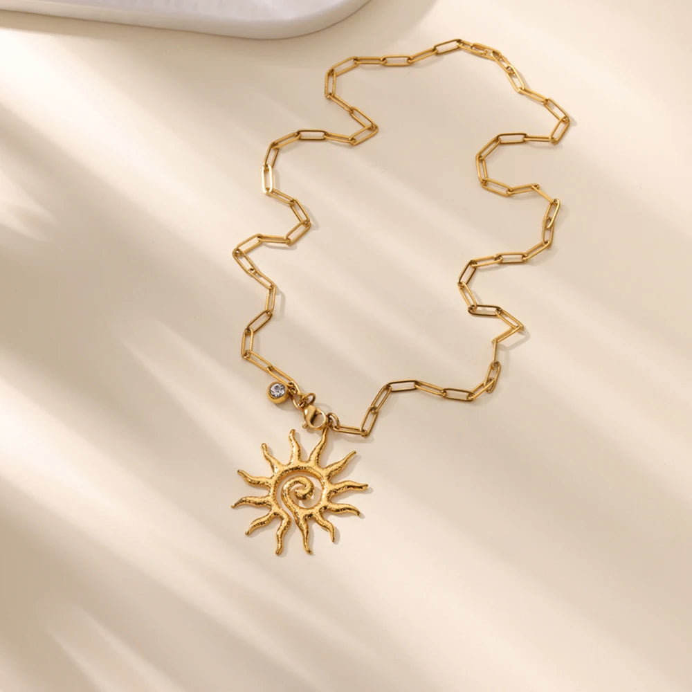 Glamoora Sun zircon necklace For Women