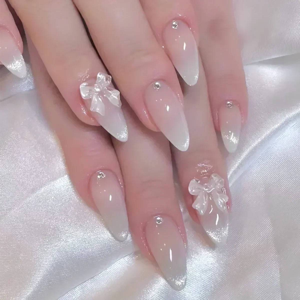 GLAMOORA Pink Butterfly Press-On Nails