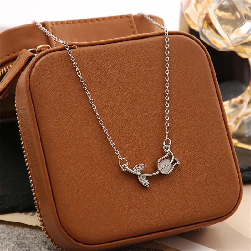 GLAMOORA Cherry Gold Pendant Necklace