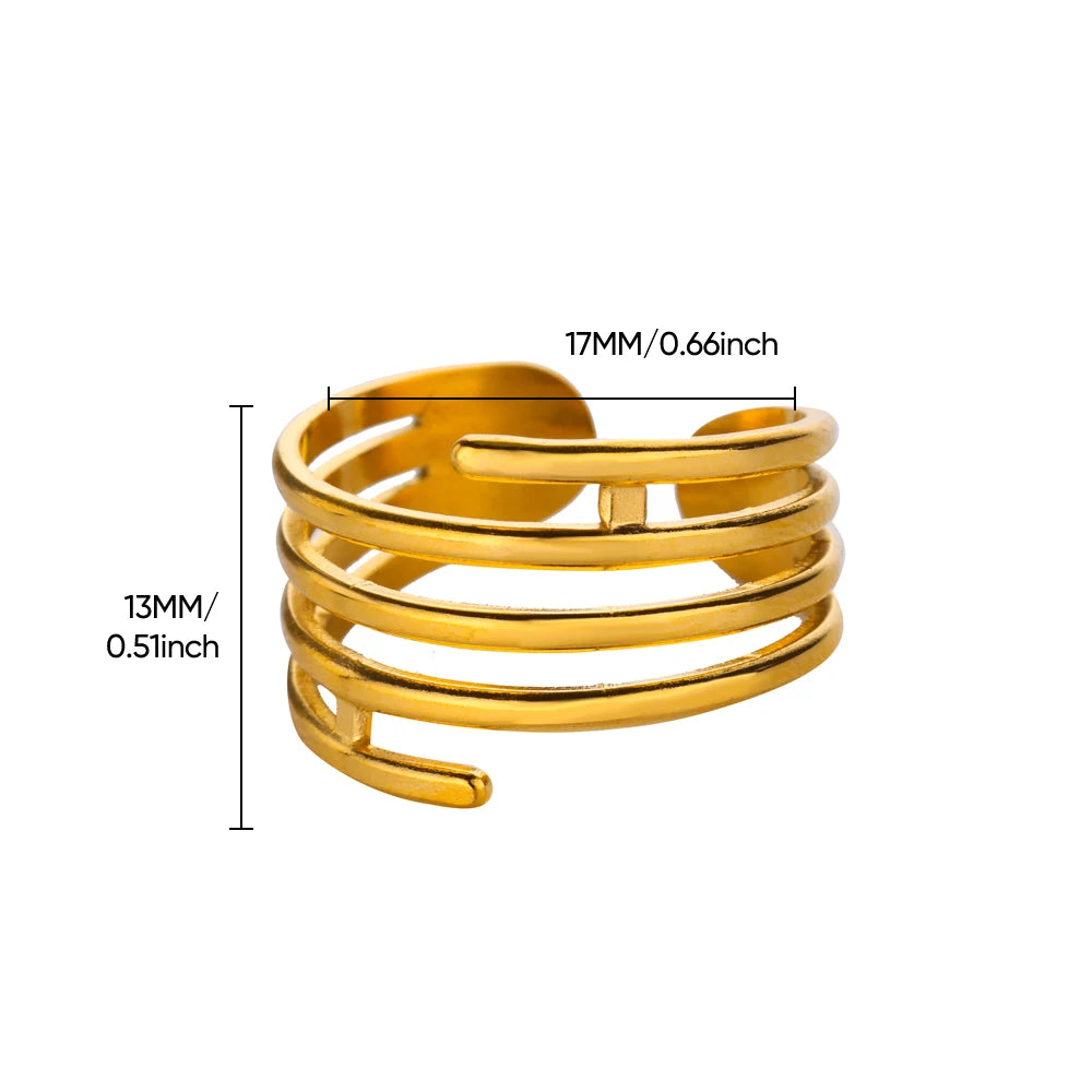 Minimalist open ring for women