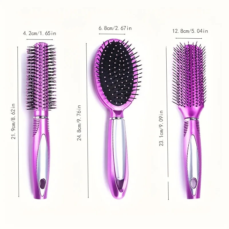 glamoora 3pcs/ Purple Shaped Comb Set