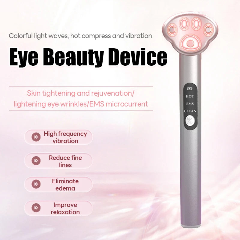 7 In 1 EMS Red Light Therapy Facial Wand Skin Tightening Anti-Aging Microcurrent Wrinkle Reduction Remove Dark Circles Beauty