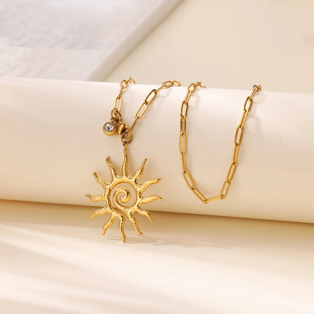 Glamoora Sun zircon necklace For Women