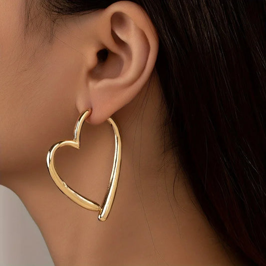 GLAMOORA Love Heart Drop Earrings