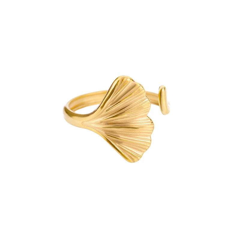 Glamoora  Stainless Steel Shell Rings