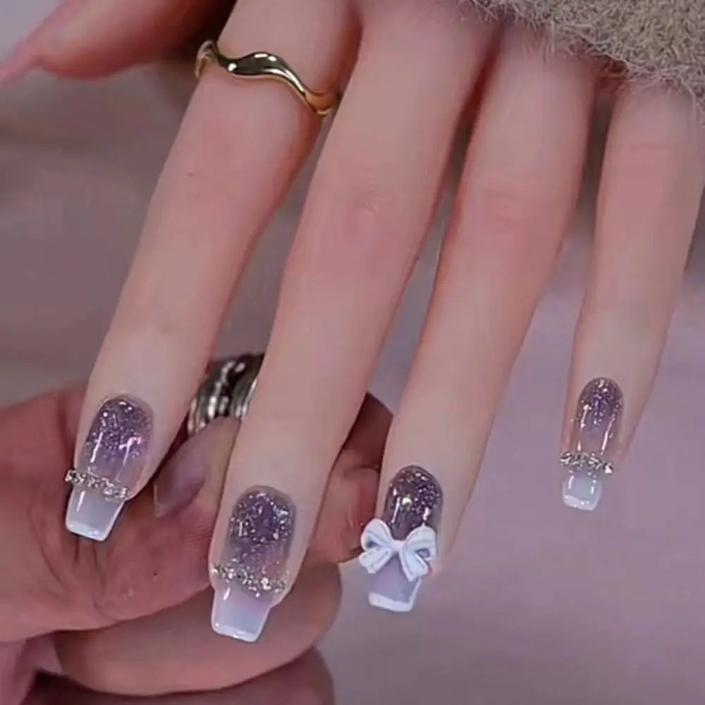GLAMOORA French Ballerina Press-On Nails