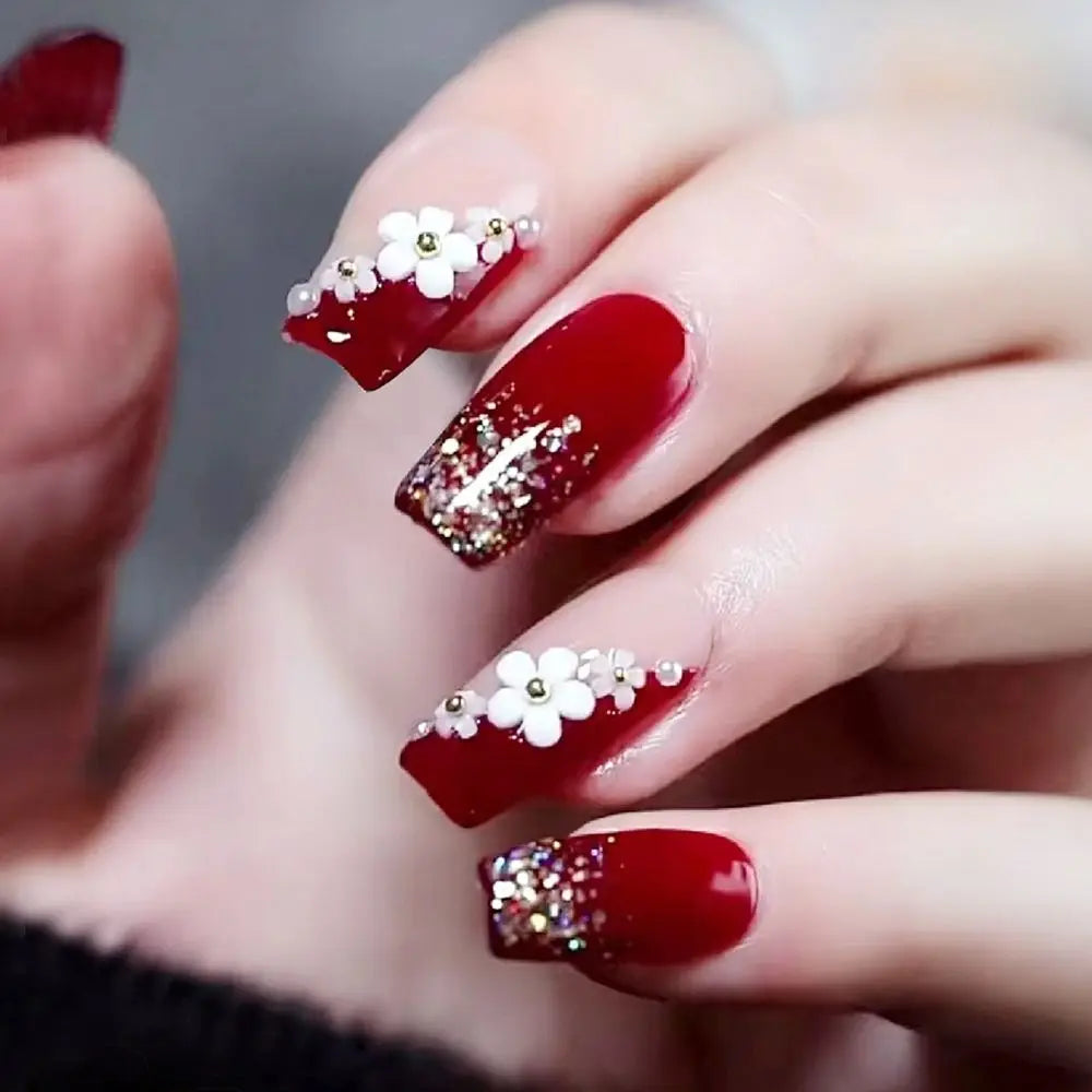 GLAMOORA French Ballerina Press-On Nails