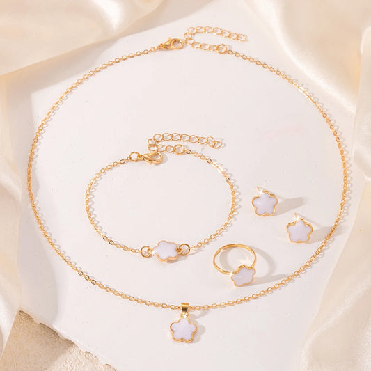 GLAMOORA Lucky Flower Jewelry Set