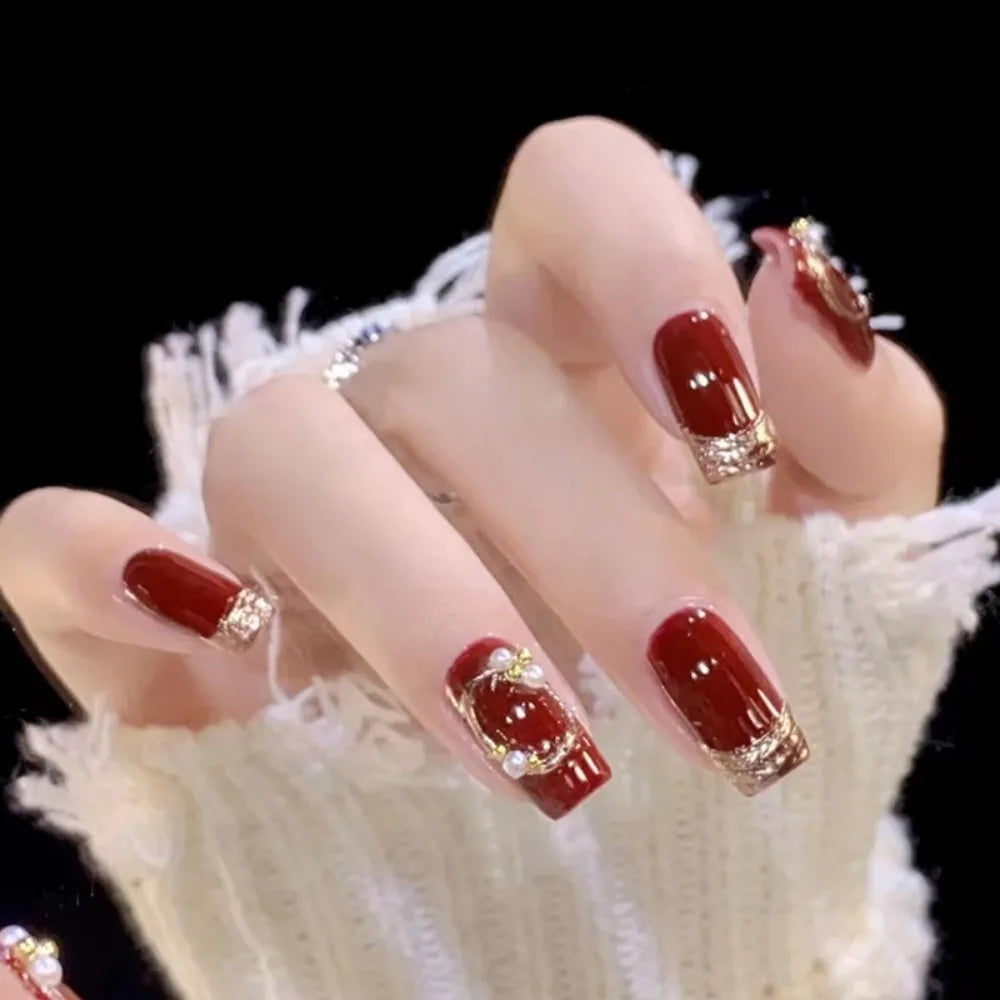 GLAMOORA French Ballerina Press-On Nails