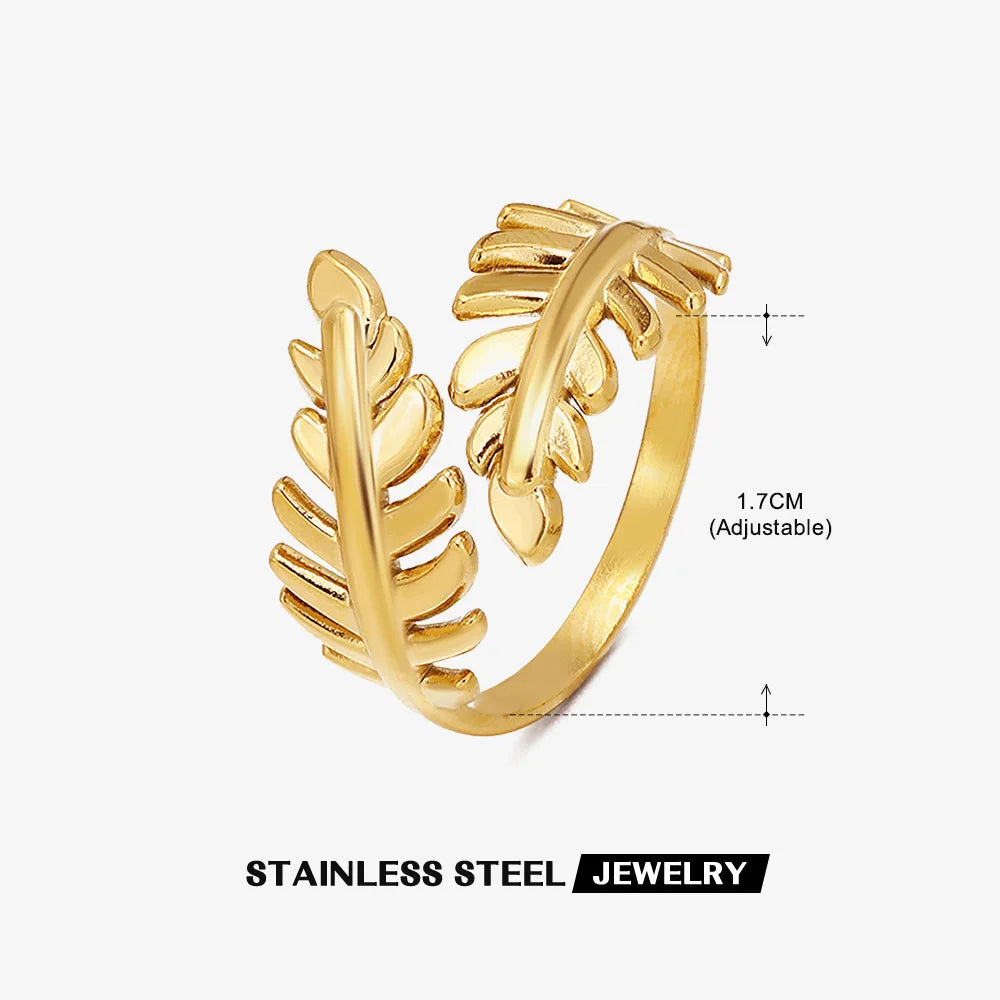 Glamoora  Stainless Steel Shell Rings