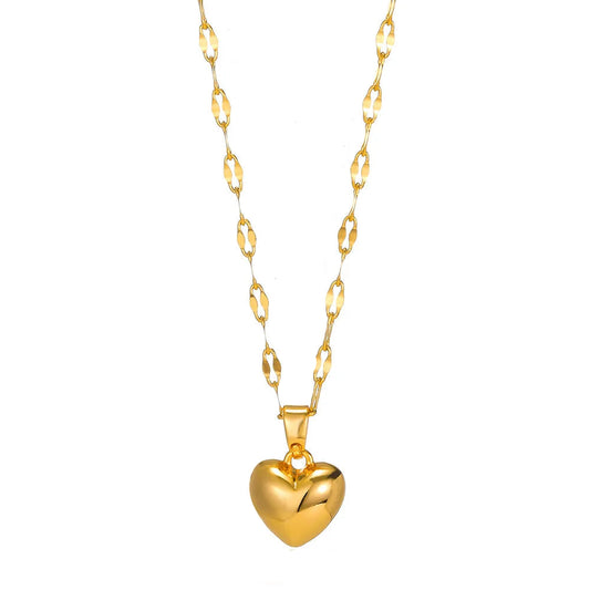 Glamoora Stainless Steel Love Heart Necklace