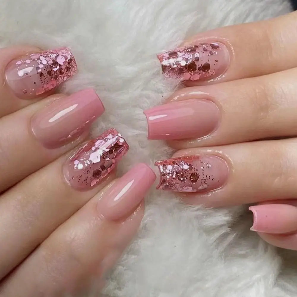 GLAMOORA French Ballerina Press-On Nails