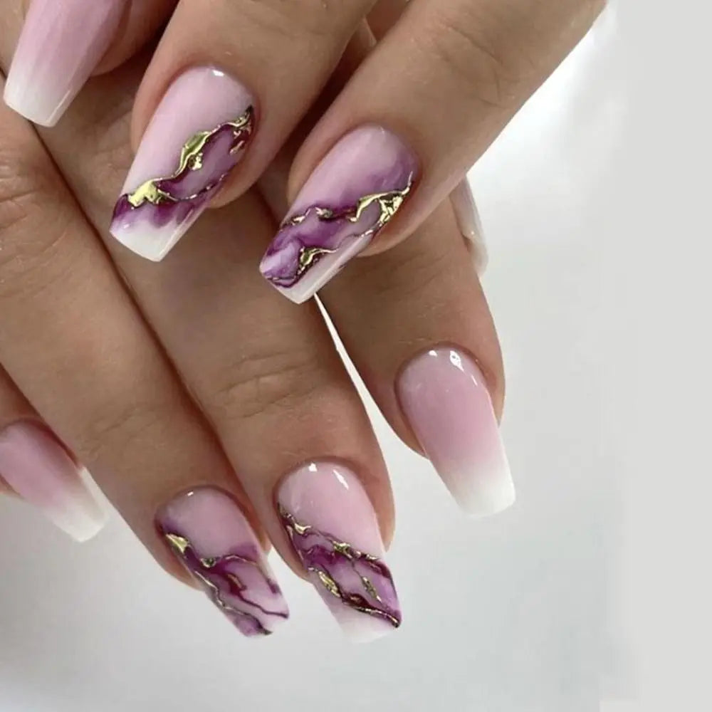 GLAMOORA French Ballerina Press-On Nails