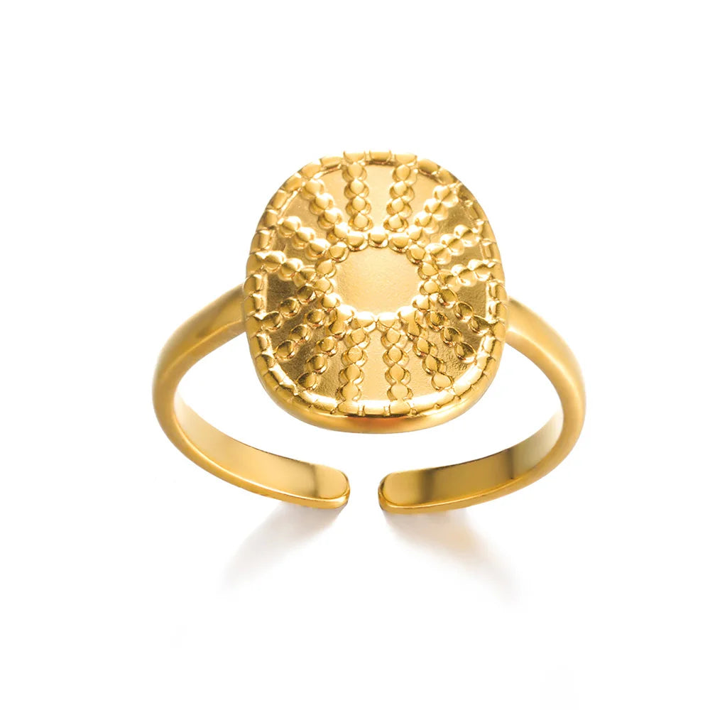 Glamoora  Stainless Steel Shell Rings
