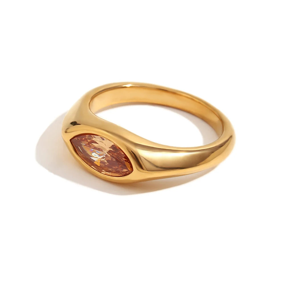 GLAMOORA Horse Eye Zircon Ring