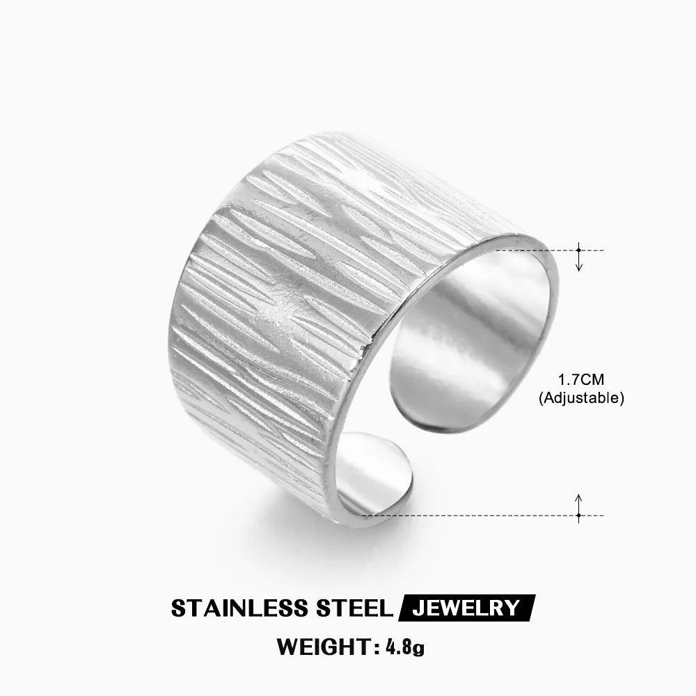 Glamoora  Stainless Steel Shell Rings