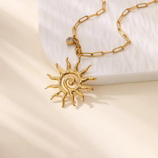 Glamoora Sun zircon necklace For Women