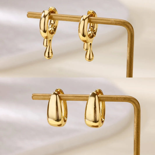 Glamoora Vintage Geometric Hoop Earring