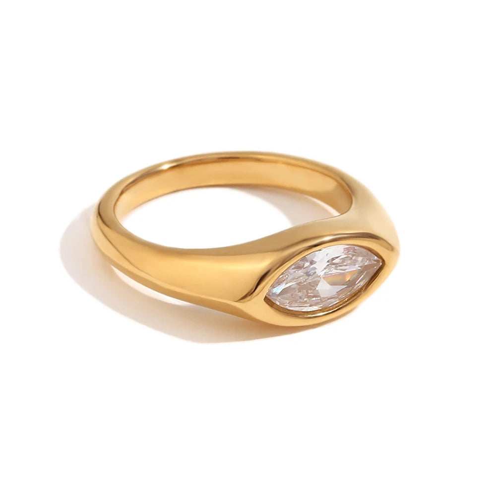 GLAMOORA Horse Eye Zircon Ring