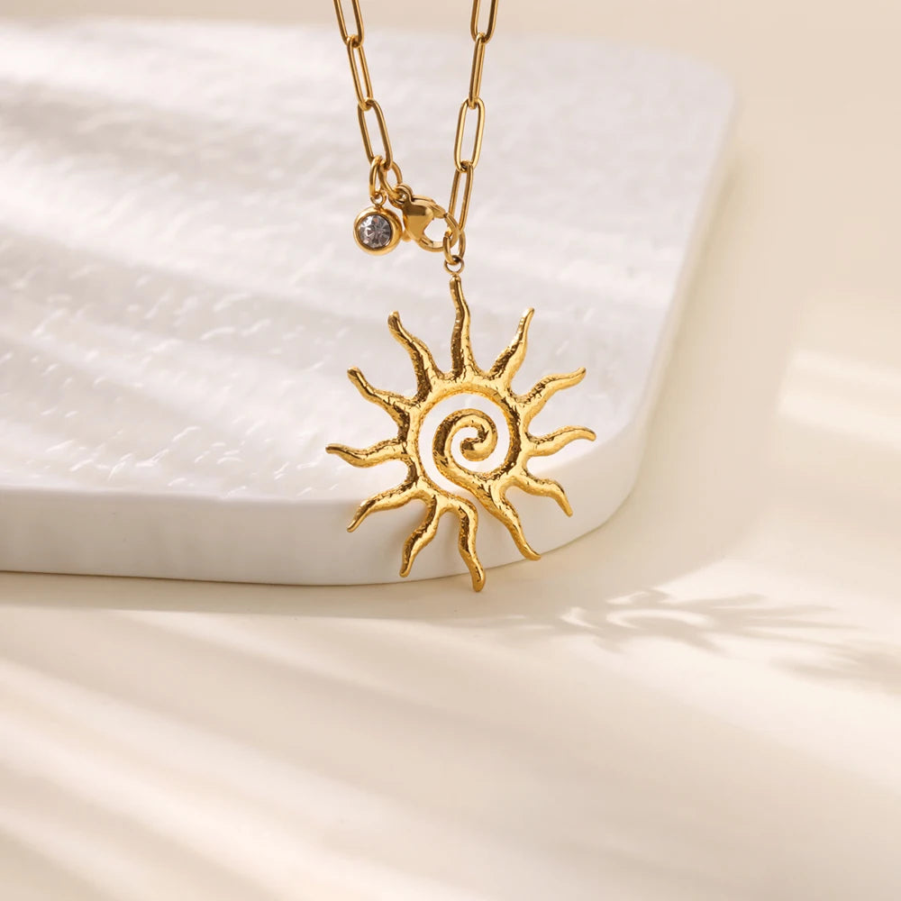 Glamoora Sun zircon necklace For Women