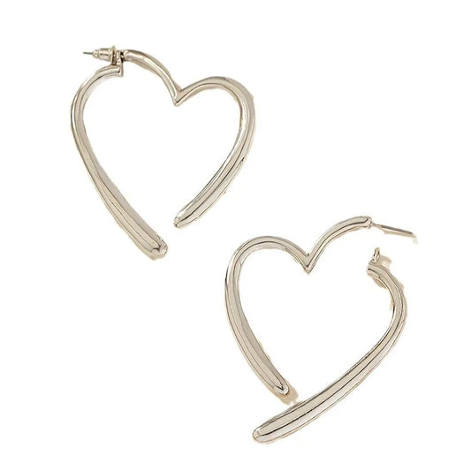 GLAMOORA Love Heart Drop Earrings