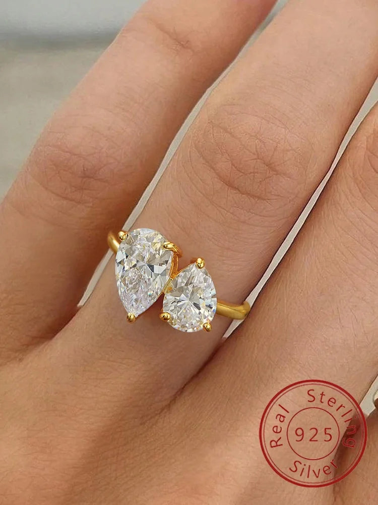 Glamoora Water Drop Ring For Women