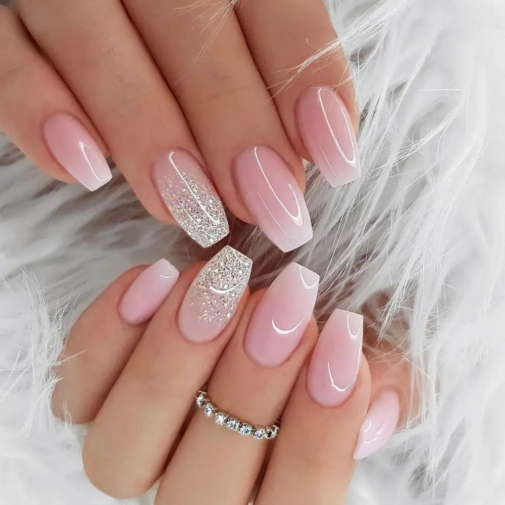 GLAMOORA French Ballerina Press-On Nails