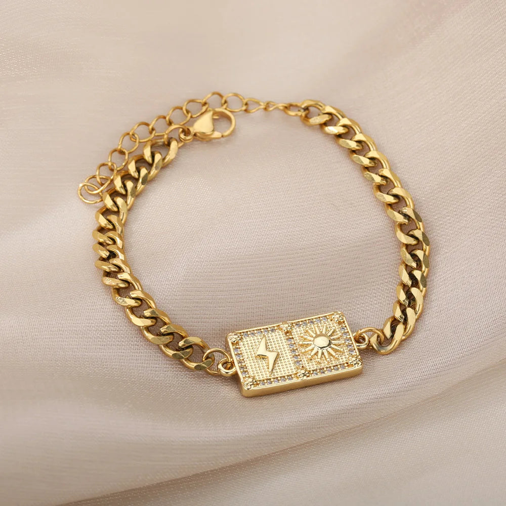 Glamoora New Stainless Steel Fashion Multilayer Bracelets