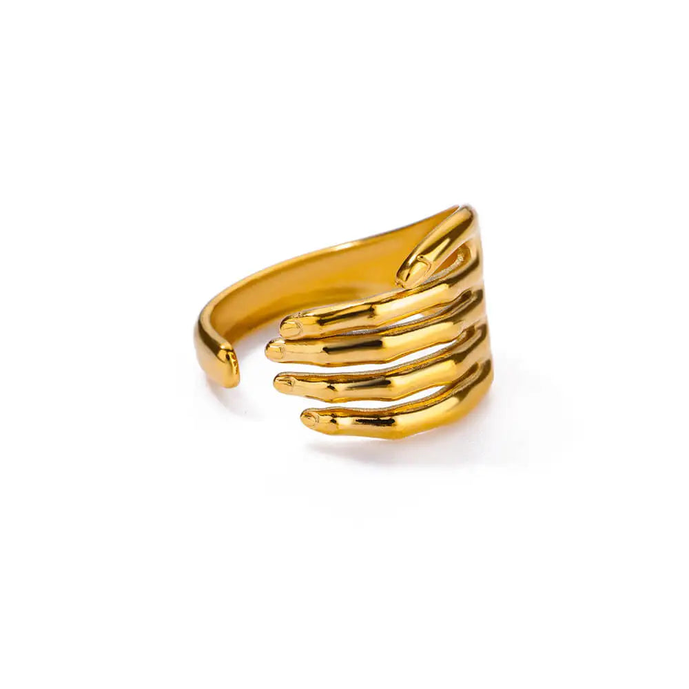 Glamoora  Stainless Steel Shell Rings