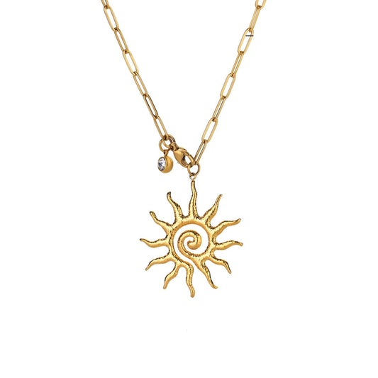 Glamoora Sun zircon necklace For Women