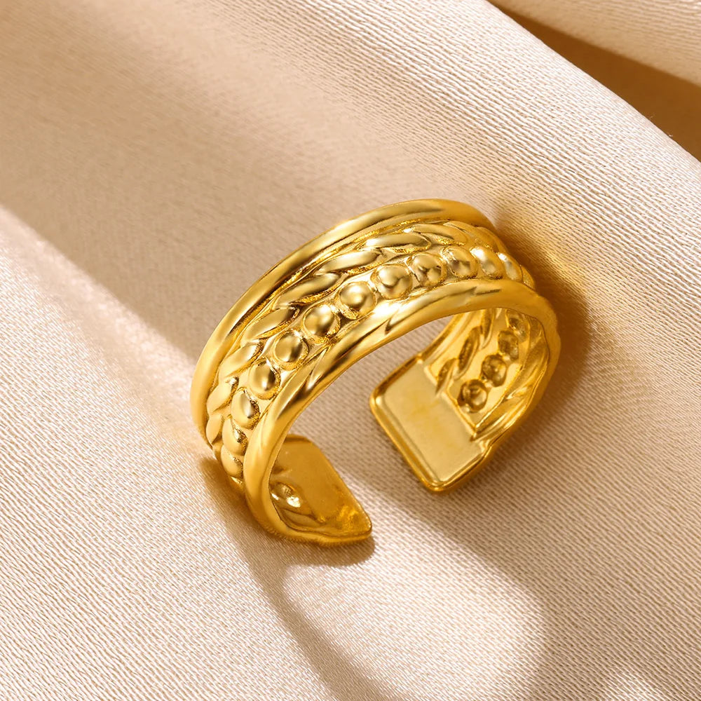 Glamoora  Stainless Steel Shell Rings