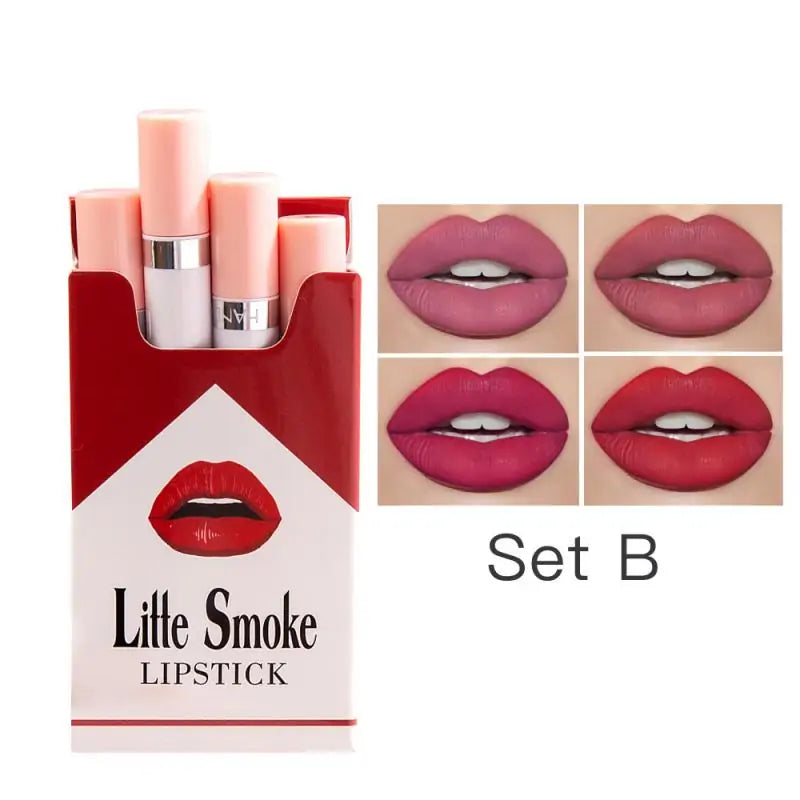 Glamoora - 4 Colors Velvet Matte Cigarette Lipstick